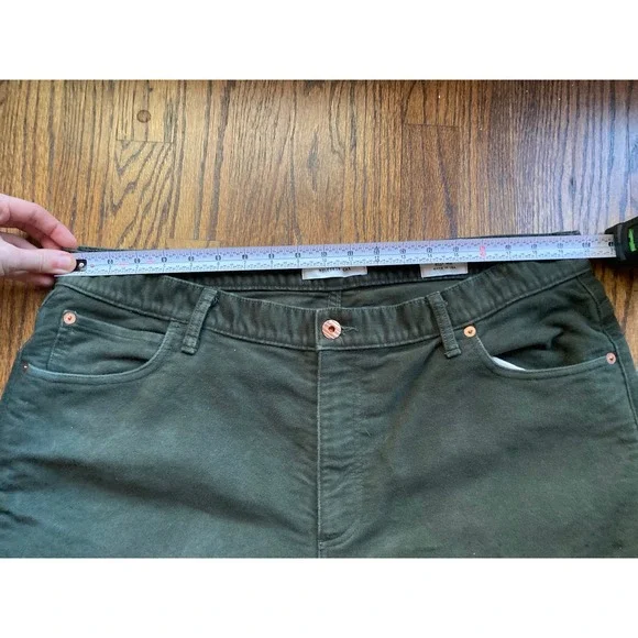 BILLY REID Moleskin Jean Mens Size 40x27 Dark Green Made In USA Pants
